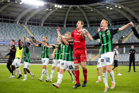 GAIS spelare jublar
