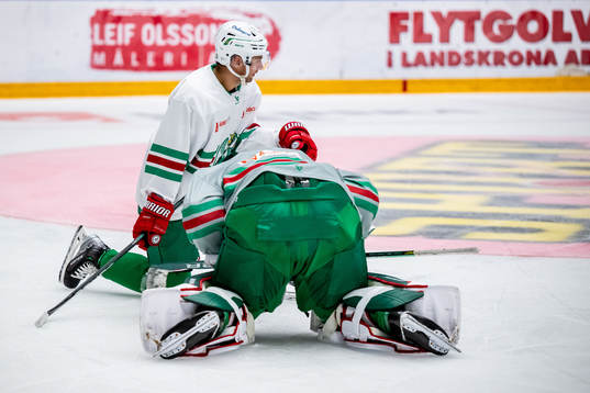 Rögles Daniel Zaar och målvakt Christoffer Rifalk
