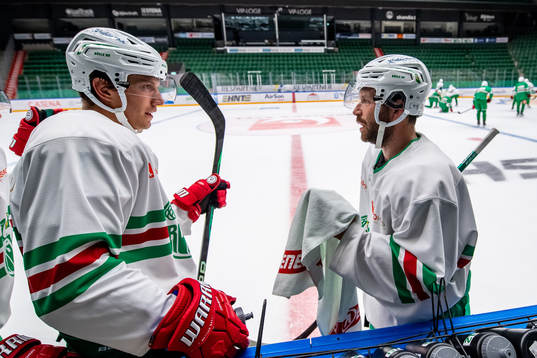Rögles Adam Tambellini och Riley Sheen