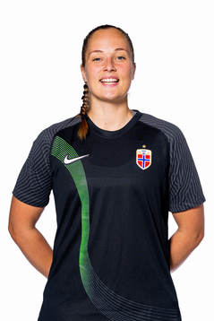Goalkeeper Aurora Mikalsen of the Norwegian women’s