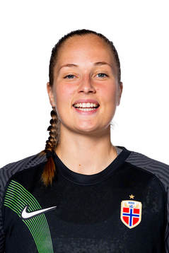 Goalkeeper Aurora Mikalsen of the Norwegian women’s