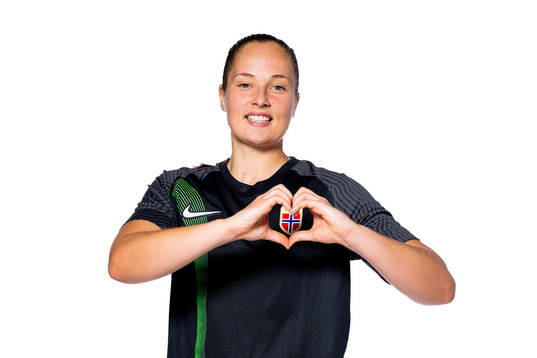 Goalkeeper Aurora Mikalsen of the Norwegian women’s