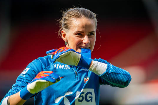 Goalkeeper Rugile Maria Rulyte of the Norwegian women's