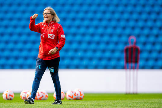 Hege Riise, head coach of the Norwegian women's national