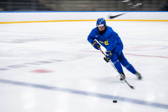 Lina Ljungblom of Sweden at a practice session