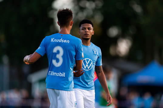 Malmö FFs Jonas Knudsen och Romain Gall