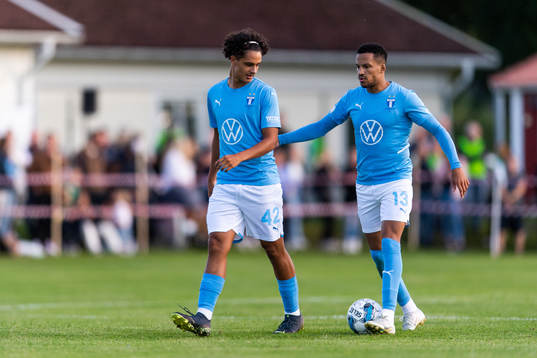 Malmö FFs André Alvarez Perez och Martin Olsson