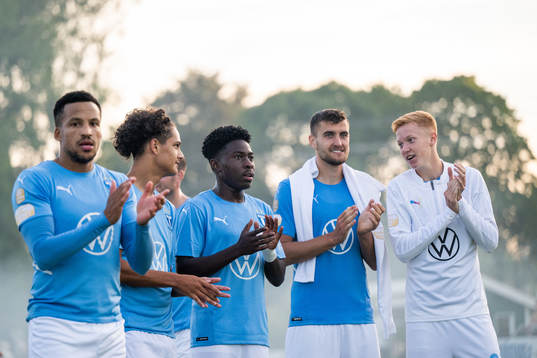 Malmö FFs Martin Olsson, André Alvarez Perez, Raymond