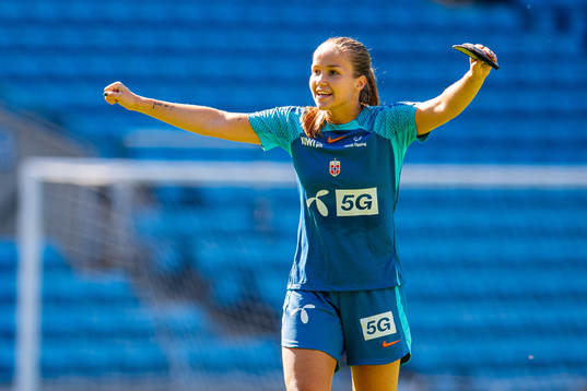 Guro Reiten of the Norwegian women's national football team