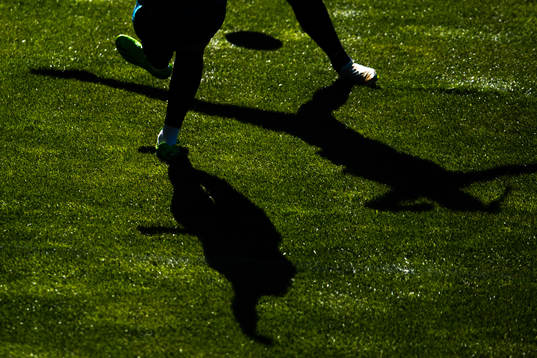 The shadows of players the Norwegian women's national