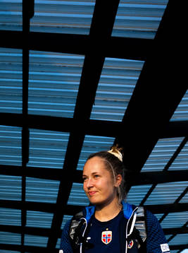 Goalkeeper Aurora Mikalsen of the Norwegian women's