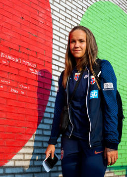 Guro Reiten of the Norwegian women's national football team
