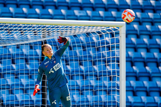Goalkeeper Rugile Maria Rulyte of the Norwegian women's