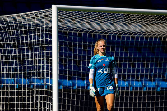 Goalkeeper Sunniva Skoglund of the Norwegian women's