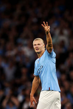 Erling Braut Haaland of Manchester City celebrates