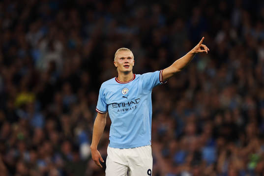 Erling Braut Haaland of Manchester City celebrates