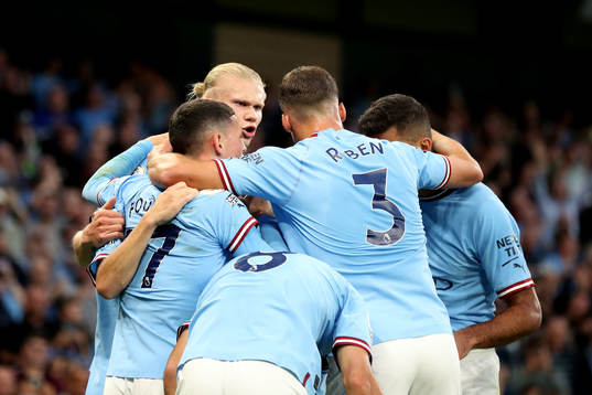 Erling Braut Haaland of Manchester City celebrates