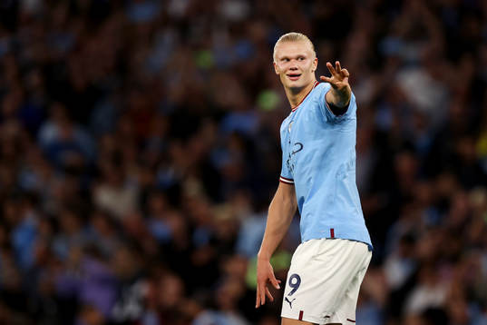 Erling Braut Haaland of Manchester City celebrates
