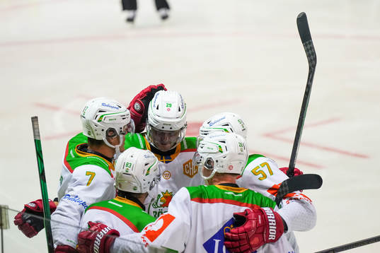 Players of Rögle celebrate
