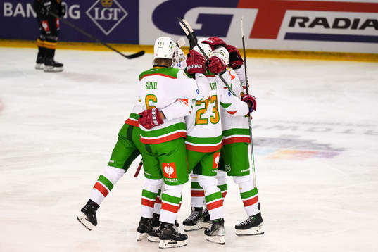 Players of Rögle celebrate