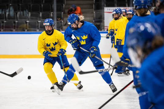 Maja Nylén-Persson and Jenny Antonsson of Sweden at a
