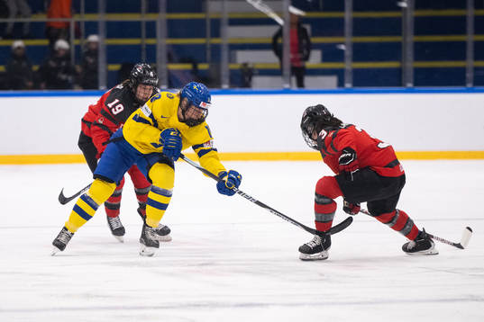 Jenny Antonsson of Sweden and Brianne Jenner of Canada