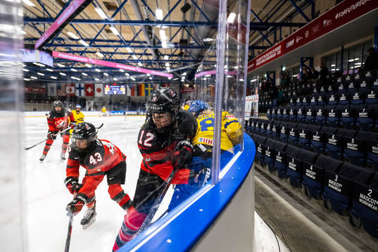 Meaghan Mikkelson of Canada Ebba Berglund of Sweden
