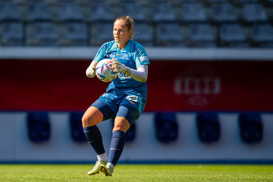 Goalkeeper Aurora Mikalsen of the Norwegian women's