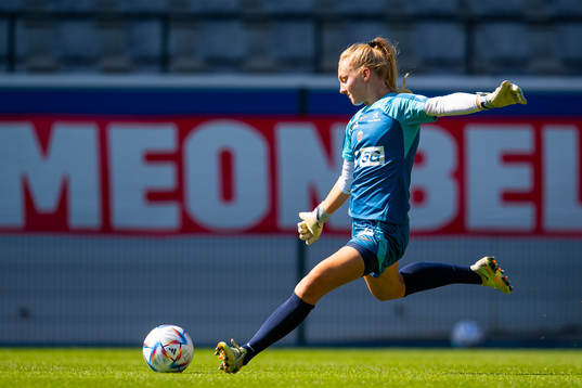 Goalkeeper Sunniva Skoglund of the Norwegian women's