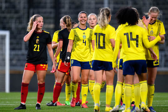 Josefin Harrysson of Sweden celebrates