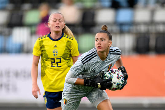 Goalkeeper Femke Bastiaen of Belgium