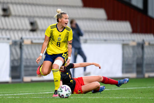 Marika Bergman Lundin of Sweden reacts