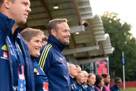 Head coach Martin Qvarnmans Möller of Sweden