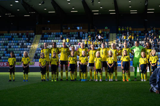 Players of Sweden at lineup