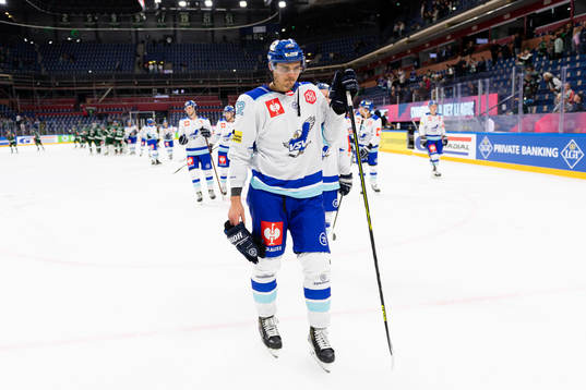 Nicolas Mattinen  of Villach looks dejected