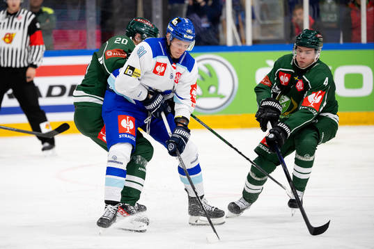 Nico Brunner of Villach against Marcus Westfält and Oscar