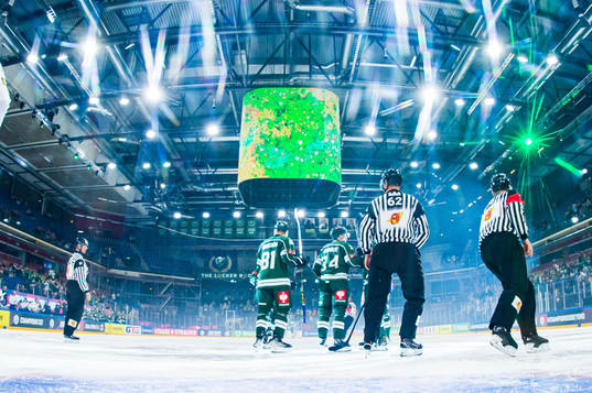 Players of Färjestad celebrates