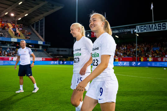 Sara Hørte and Noor Hoelsbrekken Eckhoff of Norway