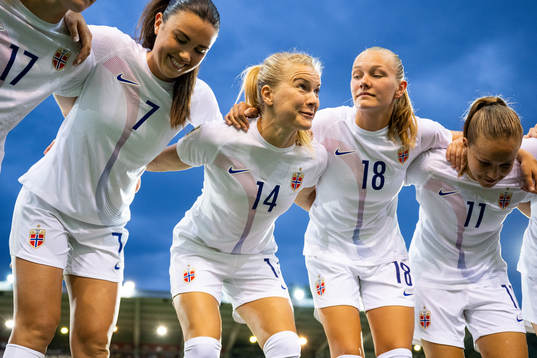 Ingrid Syrstad Engen, Ada Hegerberg, Frida Maanum and Guro