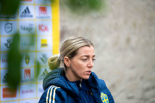 Linda Sembrant is interviewed by the media