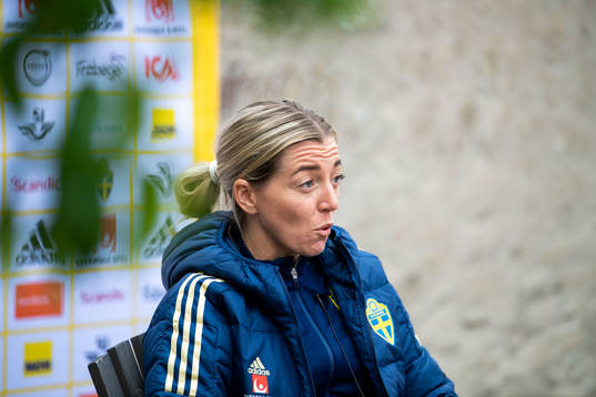 Linda Sembrant is interviewed by the media