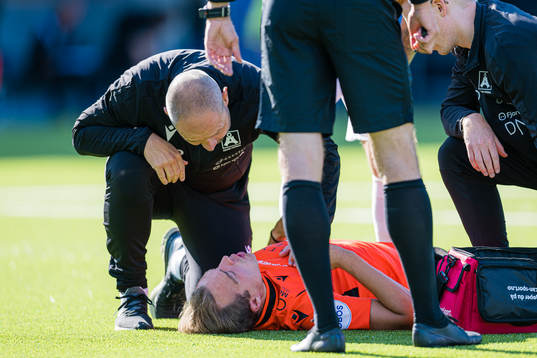 Kristoffer Nesse Stephensen of Åsane in pain