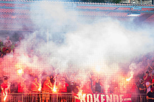 Spectators in the stands