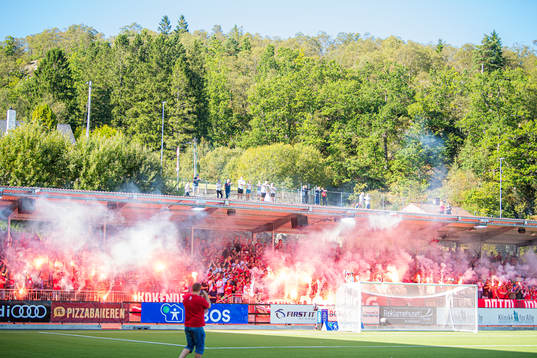 Spectators in the stands