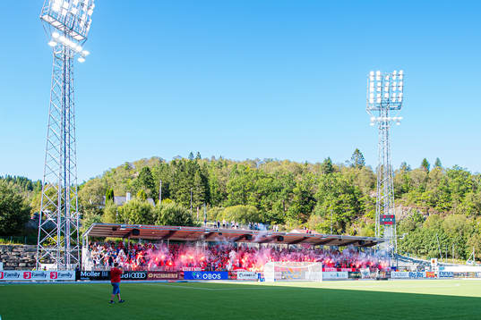 Spectators in the stands