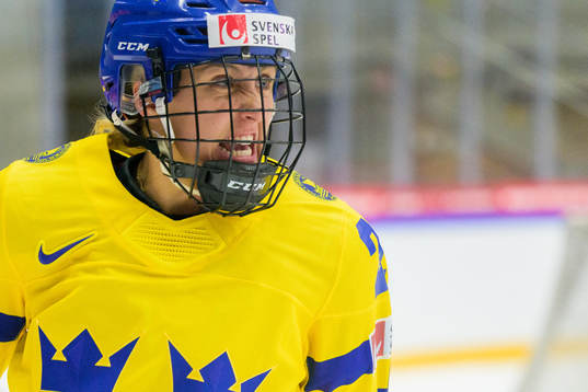 Hanna Olsson of Sweden celebrates