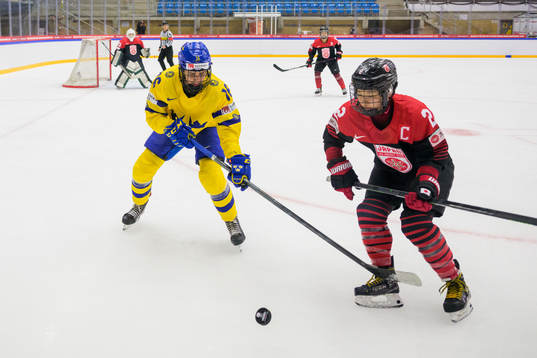 Linnea Johansson of Sweden and Shiori Koike of Japan