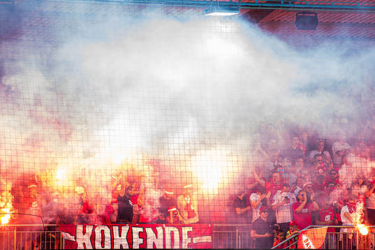 Spectators in the stands