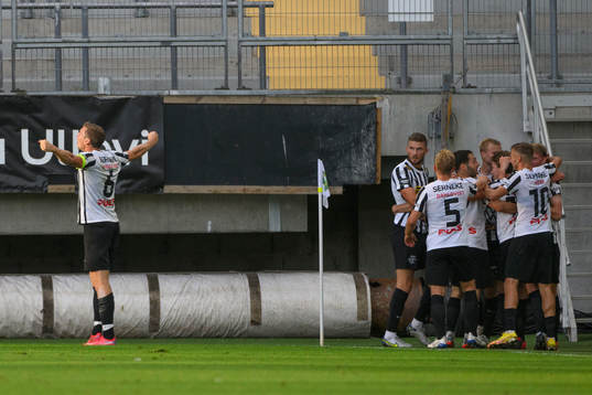 Landskronas Philip Andersson jublar mot bortaklacken
