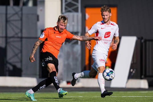 Kristoffer Knudsen Larsen of Åsane and Ole Didrik Blomberg
